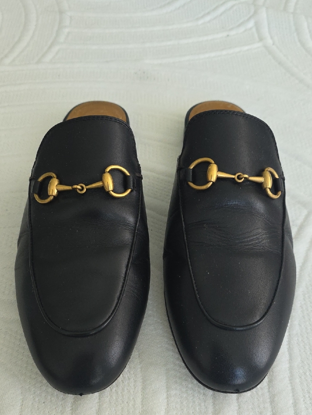 Gucci Princetown Black Slide Mule with Brown Insole - Picture 7 of 8